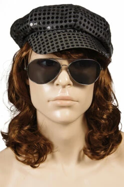 Casquette Disco à Sequins - Noire