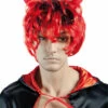 Perruque Adulte Diable Rouge Et Noire Avec Cornes -WIDMANN Magasin 81154 1349242080