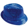 Borsalino Tissu Sequins Adulte - Bleu - -WIDMANN Magasin Borsalino tissu sequins adulte Bleu