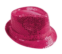 Borsalino Tissu Sequins Adulte - Rose -