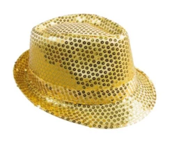 Borsalino Tissu Sequins Adulte - Or-