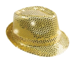 Borsalino Tissu Sequins Lumineux Adulte - Or -