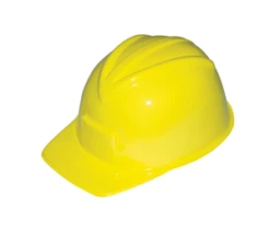 Casque De Chantier Jaune En Plastique Adulte