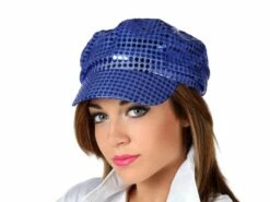 Casquette Disco à Sequins - Bleu