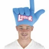 Chapeau Adulte Forme De Main Bleu " Loser " -WIDMANN Magasin Chapeau Adulte Forme de Main Bleu Loser