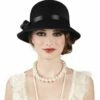 Chapeau Cloche Noires Années 30