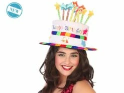 Chapeau Tissus Happy Birthday Bougies