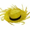 1 Chapeau De Paille Pour Adulte Ruban Noire 5 Couleurs Naturel, Bleu, Jaune, Rose, Orange -WIDMANN Magasin Chapeau de paille pour adulte ruban noire 5 couleurs nat