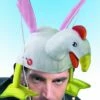 Chapeau Poulet Musical -WIDMANN Magasin Chapeau fourrure poule blanche 59 cm Chapeau poulet musi