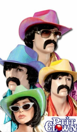 Chapeau Plastique Cow Boy Laser Bleu