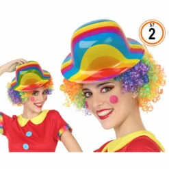 Chapeau Plastique De Clown Multicolore