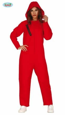 Combinaison Braqueur Rouge Femme Taille L