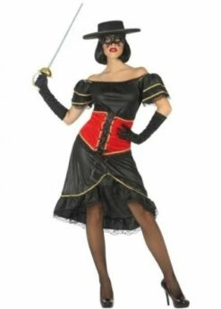 Costume Adulte Femme Bandit Masqué Taille M L