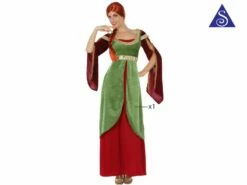 Costume Adulte Femme " FIONA " Rouge Et Verte Taille M//L