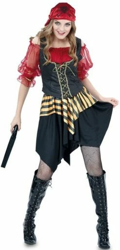Costume Adulte Femme Pirate Rouge Taille Unique