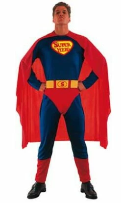 Costume Adulte De Super Héros Homme Taille Unique