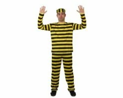 Costume Adulte Luxe Prisonnier Dalton Taille M-L Ou XL