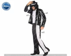 Costume Super Star Adulte Luxe Michael Jackson Noir
