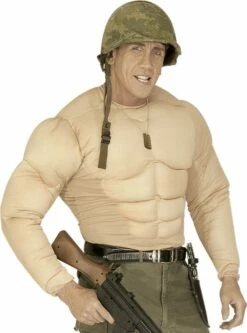 WIDMANN Faux Torse Musclé Adulte Taille M Ou XL