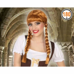 PERRUQUE TRESSES CHATAIN ADULTE