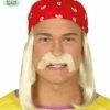 Perruque Adulte Lutteur Des Année 80 Avec Bandanas Et Moustache -WIDMANN Magasin Perruque Adulte Lutteur des annee 80 avec Bandanas et mo