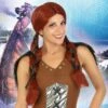 Perruque Adulte Avec Tresses De Viking Marron -WIDMANN Magasin Perruque Adulte avec Tresses de Viking Marron 08791