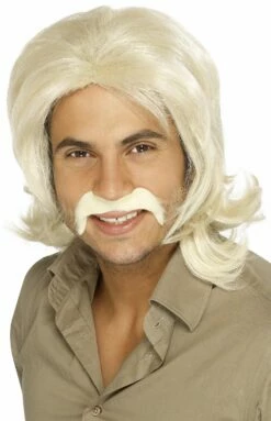 Smiffys Perruque Années 70 Homme Blond Avec Moustache