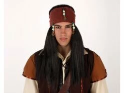 Perruque Indien Avec Bandeau Et Perles