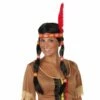 Perruque Indienne Bandeau Et Nattes -WIDMANN Magasin Perruque Indienne Bandeau et Nattes