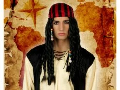 Perruque Pirate Avec Bandeau Rayé