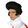 Perruque Rock Star Noir Homme -WIDMANN Magasin Perruque Rock Star Noir Homme