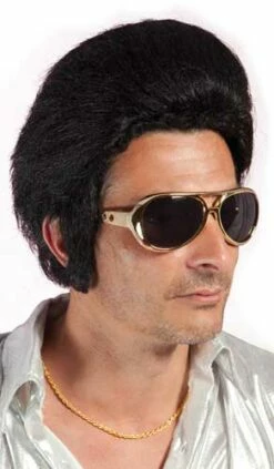 Perruque Rockeur Noir Adulte