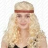 Perruque Hippie Femme - Frisée Blonde Avec Bandeau -WIDMANN Magasin Perruque hippie femme frisee blonde avec bandeau 1