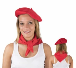 Béret Adulte En Laine De Couleur Rouge