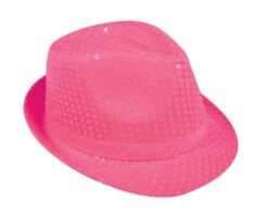 Borsalino Tissu Sequins Adulte Fluo Rose