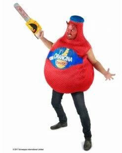 Costume Bouteille D'Orangina Rouge