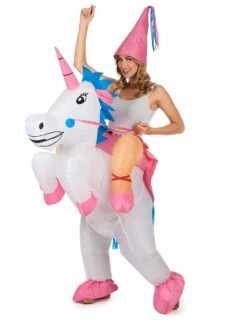 Costume Adulte Gonflable Licorne Taille Unique