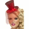 Smiffys MINI CHAPEAU HAUT DE FORME ADULTE A PAILLETTES ROUGE -WIDMANN Magasin mini chapeau haut de forme adulte a paillettes rouge cf0