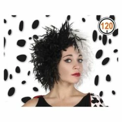 Perruque Adulte Dame Cruelle Noire Et Blanche