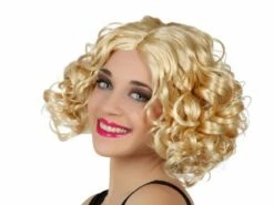 PERRUQUE COURTE BOUCLÉE BLONDE