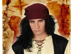 Perruque Pirate Homme Cheveux Frisés Avec Bandanas