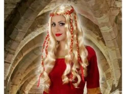 PERRUQUE TRESSES BLONDE Médiévale